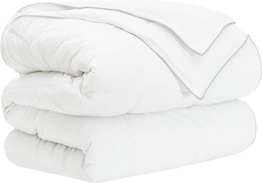 Universal Quilt Adjustment 2 Pieces 155 X 200 Cm All Seasons White