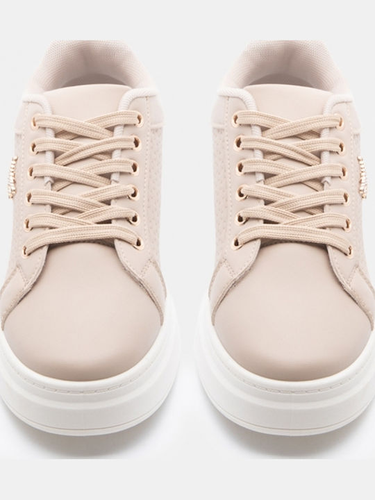 Women's Flatforms Sneakers Beige-Dark
