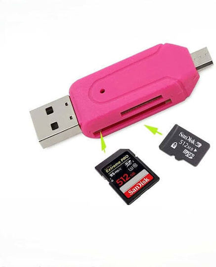Card Reader micro USB for /S/D/ / / / / / Red