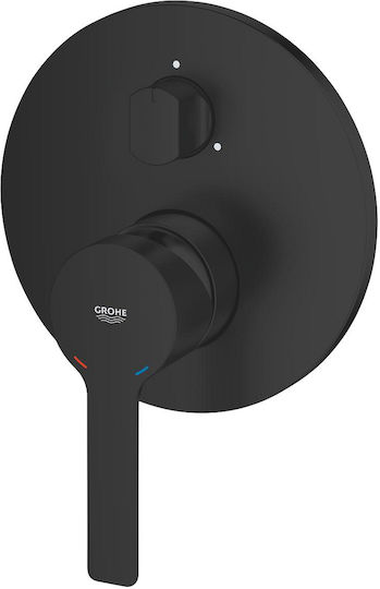 Grohe Σετ Μίκτης & Κεφαλή Ντουζ Εντοιχισμού για Ντουζιέρα Μαύρο