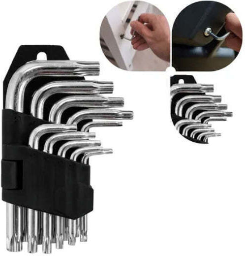 Set 9 Torx Wrenches L-Shaped