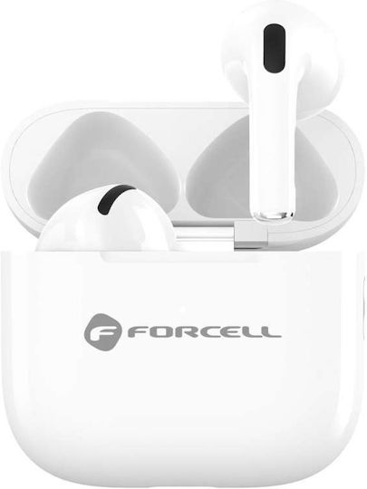 Căști Bluetooth Handsfree In-ear cu Husă de Încărcare Albe