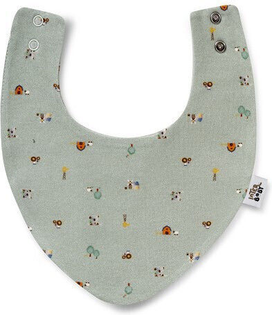Interbaby Αδιάβροχη Μπαντάνα Υφασμάτινη με Κουμπί Green 2τμχ