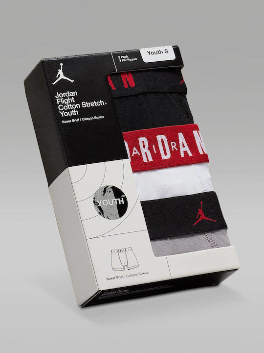 Nike Jordan Flight Σετ Παιδικά Μποξεράκια 3τμχ Black / White Nike Jordan Flight Σετ Παιδικά Μποξεράκια 3τμχ Black / White