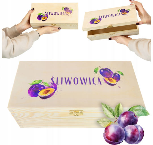 Κουτι Slivovica + Διακοσμητικο Μπουκαλι Slivovica Ξύλινο Κουτί