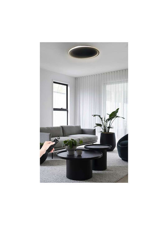 Atman Plafonieră de Tavan 50cm Neagră cu LED Integrat