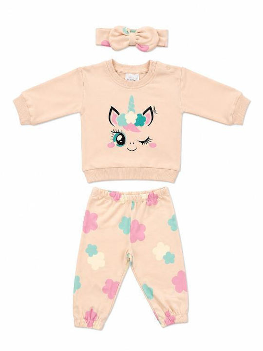 Kids Sweatpants Set Flamingo Pink