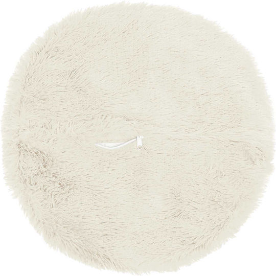vidaXL Sofa-Kissen Heerlen Fleece Weiß 40cm