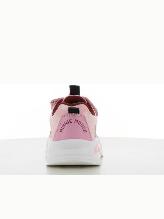 Kids Sneakers with Hook & Loop Closure & Lights Pink