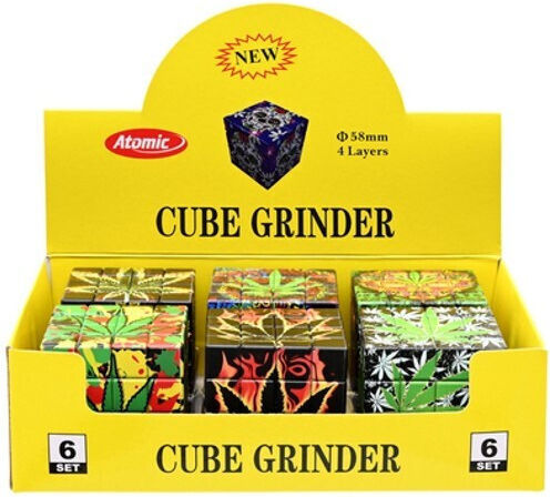 Atomic Cube Leaf 58mm 4 Părți 0212560 Râșniță de Tutun Model A