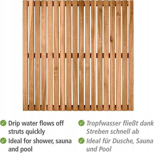 Wenko Set Badematten Hölzernes Akazie 55x55cm