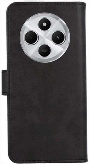 Fancy Wallet Δερμάτινο / Υφασμάτινο / Σιλικόνης Μαύρο (Xiaomi Redmi A4)