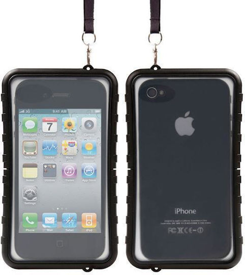 Krusell SEaLABox 360 Vollschutz Silikon 1mm mit Band Wasserdicht Schwarz (iPhone 4/4s)