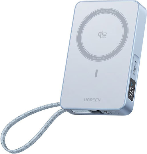 Ugreen PB773 MagSafe Qi2 Външна Батерия 10000mAh 25W Power Delivery / Бързо Зареждане / PPS Сива