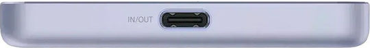 Xiaomi Супер Тънка Магнитна MagSafe Външна Батерия 5000mAh 22.5W с USB-C Порт Power Delivery / Quick Charge Лилава