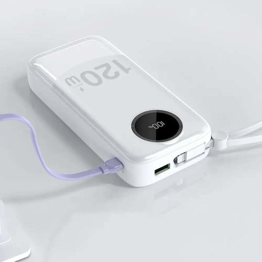 Dudao K13PRo Power Bank 20000mAh 22.5W mit USB-A Ausgangsanschlüsse Weiß