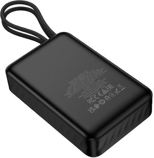 Hoco J171A Power Bank 20000mAh 22.5W mit USB-A Ausgangsanschlüsse und USB-C Ausgangsanschlüsse Schnellladung Schwarz