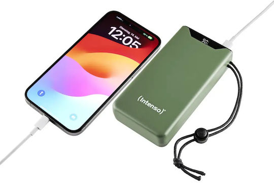 Intenso F20000 Power Bank 20000mAh Cu Port USB-A Și Port USB-C Power Delivery / Încărcare Rapidă Verde