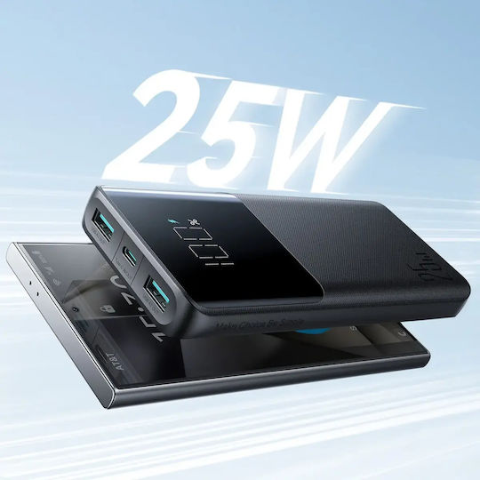 Joyroom JR-PBF20 Power Bank 10000mAh 25W mit 2 USB-A Ausgangsanschlüsse und USB-C Ausgangsanschluss Power Delivery / Schnellladung Schwarz