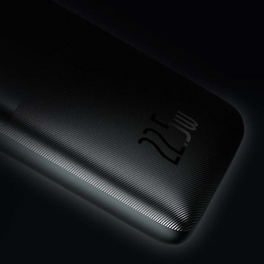 Baseus Bipow Pro Power Bank 10000mAh 22.5W с 2 USB-A порта и USB-C порт Черен