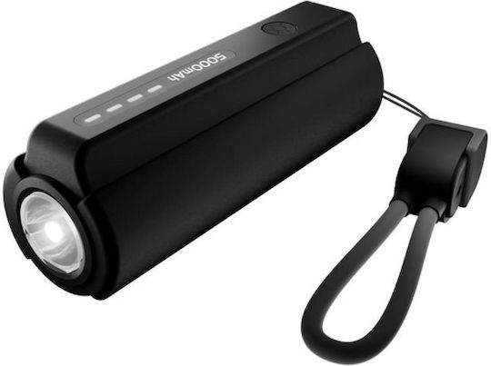 Mobile Origin PB7 with Flashlight and USB-C Cable Power Bank 5000mAh 12W Черен