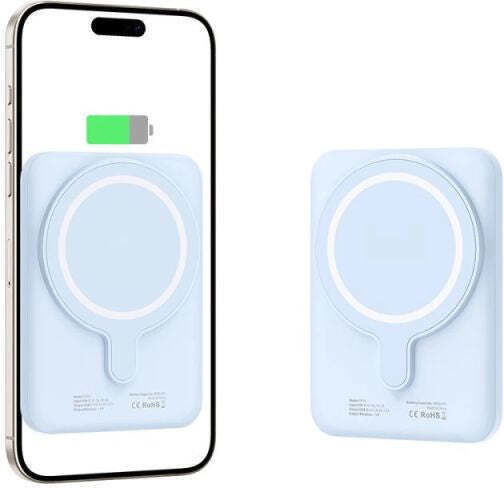 Tech-Protect PB10 Lifemag MagSafe Baterie Externă 5000mAh Livrarea Energiei Albastru Deschis