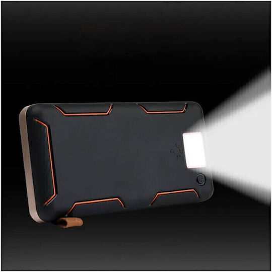 Foldable Ηλιακό Power Bank 20000mAh με 2 Θύρες USB-A Μαύρο