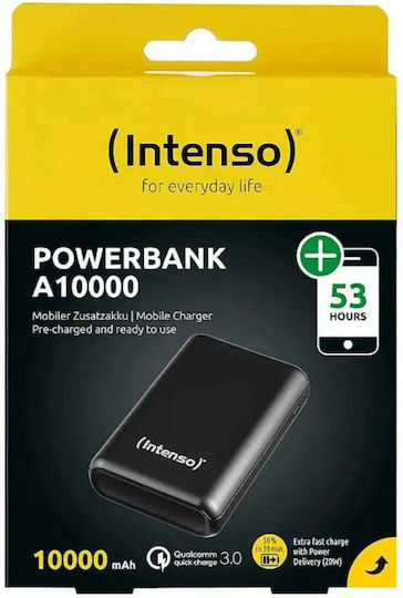 Intenso A10000 Power Bank 10000mAh 20W with USB-A Port and USB-C Port Black