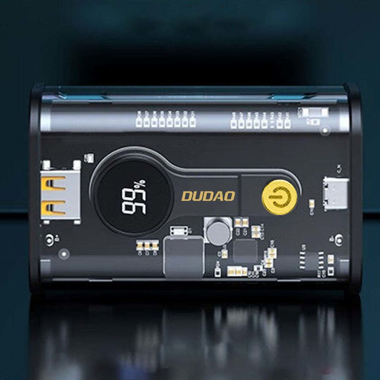 Dudao K16 Power Bank 10000mAh 22.5W με Θύρα USB-A και Θύρα USB-C Μαύρο