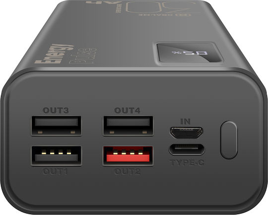 Obal:Me EnergyPulse Power Bank 30000mAh 22.5W mit 2 USB-A Ausgangsanschlüsse und USB-C Ausgangsanschluss Schwarz