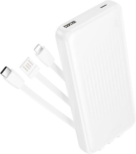 Borofone BJ79 Power Bank 10000mAh με Θύρα USB-A Λευκό