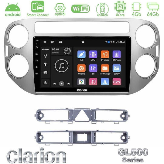 Clarion Ηχοσύστημα Αυτοκινήτου για Volkswagen Tiguan 2016 (Bluetooth/USB/WiFi/GPS/Apple-Carplay/Android-Auto) με Οθόνη Αφής 9"