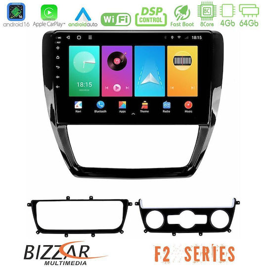 Bizzar Car Audio System for Volkswagen Jetta 2011 2018 Bluetooth USB WiFi GPS Apple CarPlay Android Auto with 10" Touch Screen