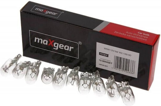 Maxgear Car Lamps W5W 12V 5W 10 Pieces