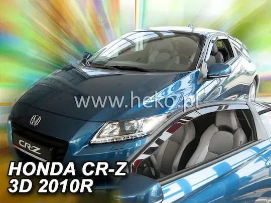 Heko Set of Windbreakers Front Car Dark Fime for Honda CR-Z 2pcs
