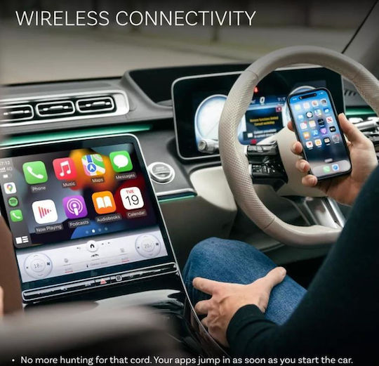 Ottocast Mini Pico Ασύρματος Αντάπτορας Carplay Android Auto Μαύρο Ca525-t3