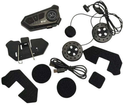 V10 Dual Machine Intercom for Motorcycle Helmet with Bluetooth