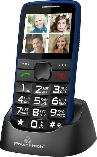 Powertech Sentry Eco Dual-SIM Handy mit Großen Tasten Blau