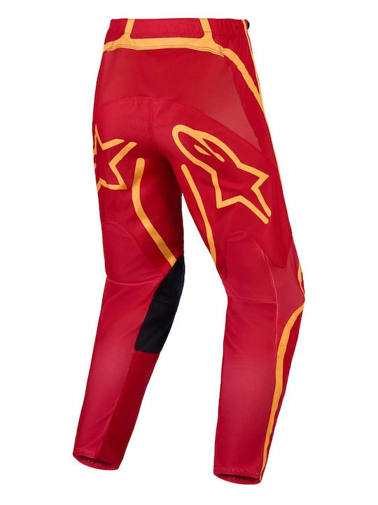 Alpinestars Fluid Apex V2 Летен Мъжки Мотоциклетен Панталон Мотокрос Fire Red Gold Alpinestars Fluid Apex V2 Летен Мъжки Мотоциклетен Панталон Мотокрос Fire Red Gold