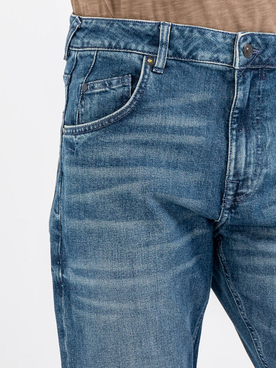Ανδρικό Παντελόνι Τζιν Relaxed Tapered Fit Μπλε Μεσαίο