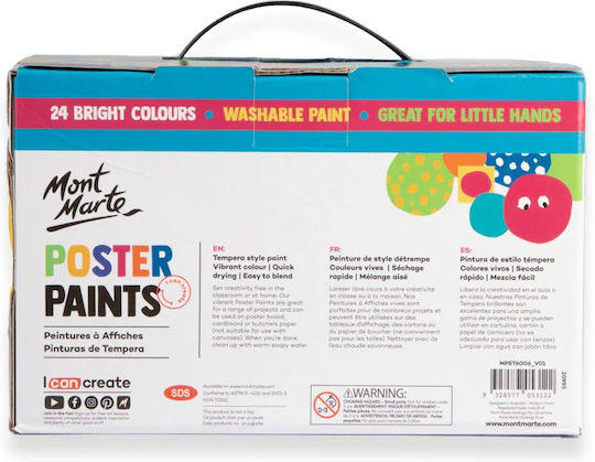 Mont Marte Tempera Paint 24 Pcs X 60ml