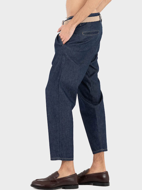 Ανδρικό Παντελόνι Τζιν Cropped Loose Fit Μπλε