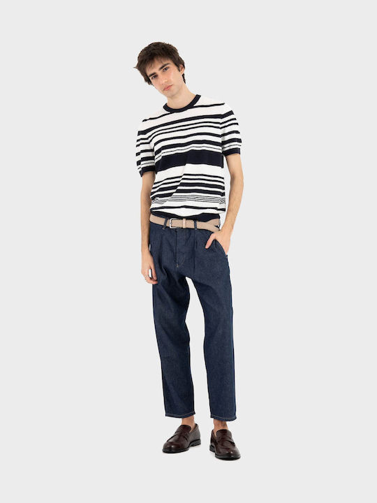 Ανδρικό Παντελόνι Τζιν Cropped Loose Fit Μπλε