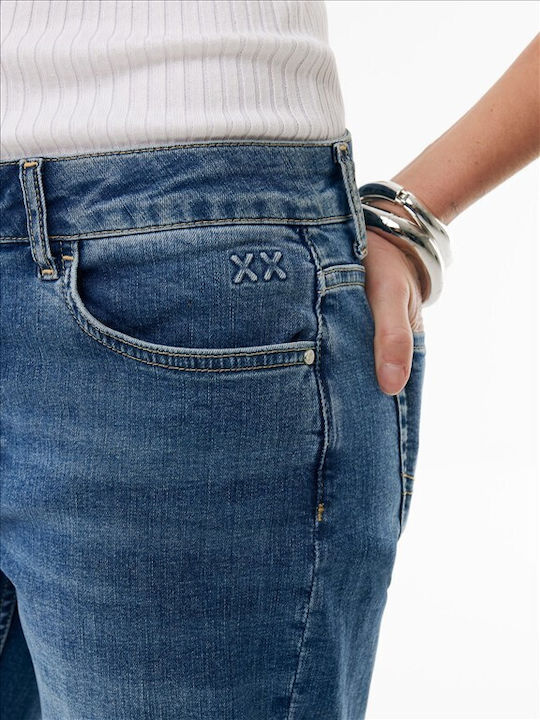 Pantaloni Jean de damă cu croială dreaptă
