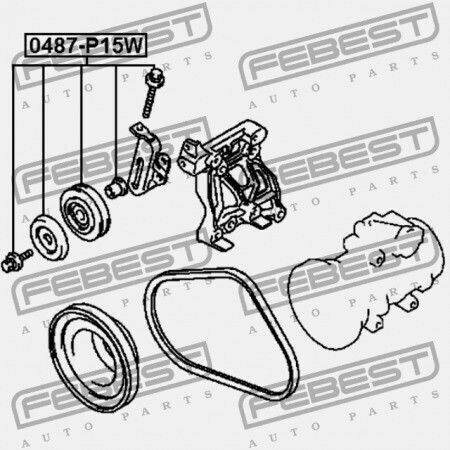 Kit Rulment Întinzător Grommet Tensioner Curea Aer Condiționat Mitsubishi Provocator K90 1996.05-2001.08 Jpn Mb609133