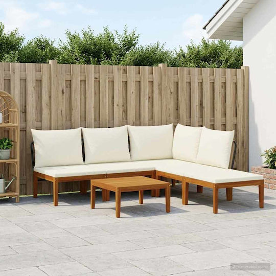 Garten- und Outdoor-Möbelsets Wohnzimmer Typsatz 6 Stück Beige mit Kissen Garten- und Outdoor-Möbelsets Wohnzimmer Typsatz 6 Stück Beige mit Kissen