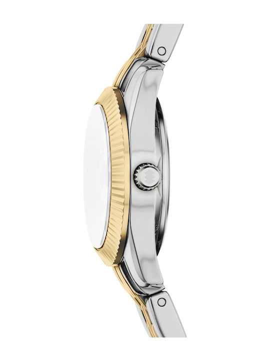Fossil Scarlette Womens Watch 20mm Battery with Pink Gold Stainless Steel Bracelet Fossil Scarlette Womens Watch 20mm Battery with Pink Gold Stainless Steel Bracelet