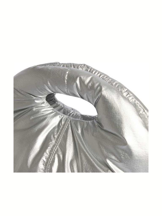 Geantă de umăr pentru femei Argintie Metal