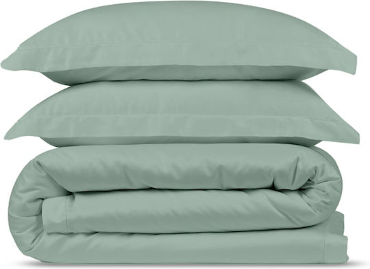 Valeria Home Set Huse Pentru Pilote 200x220cm Dublă Cu 2 Fețe De Pernă & 1 Cearșaf Verde