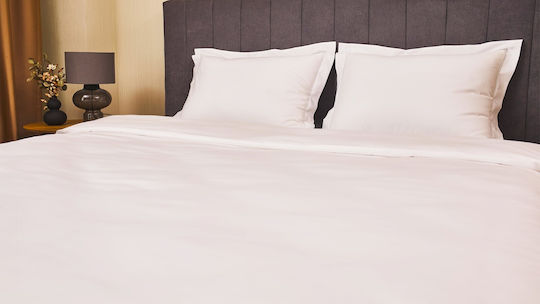Valeria Home Set Huse Pentru Pilote 200x220cm Dublu Cu 2 Fețe De Pernă & 1 Cearșaf Alb
